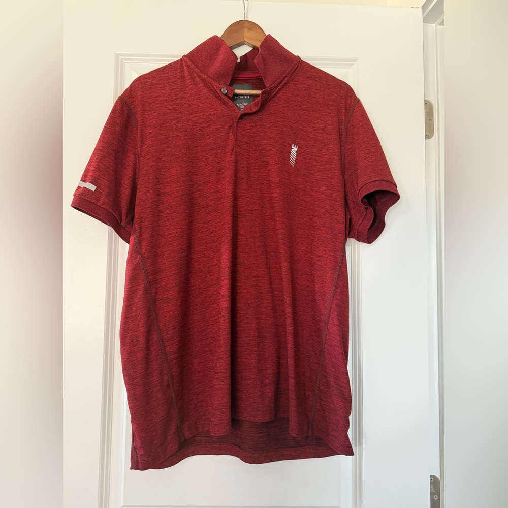 American Eagle Outfitters Dark Red/ Crimson/ Maroon Polo Shirt